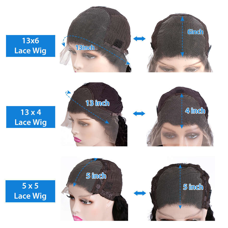 Inch Brazilian Straight Transparent x Lace Frontal Human Hair Front Wig Closure Wigs For Women s