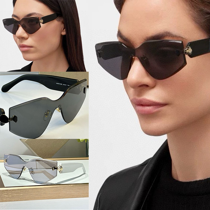 Designer Sunglasses Womens Lrregular Transparent Lenses Sunglass Luxury Animal Pattern On The Side Sunglasses 40034 Ladies Handsome Travel Sungla