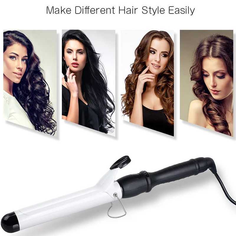 Professional ceramic curling iron for quick heating LCD temperature adjustment womens curling iron splicing and styling tool M241022
