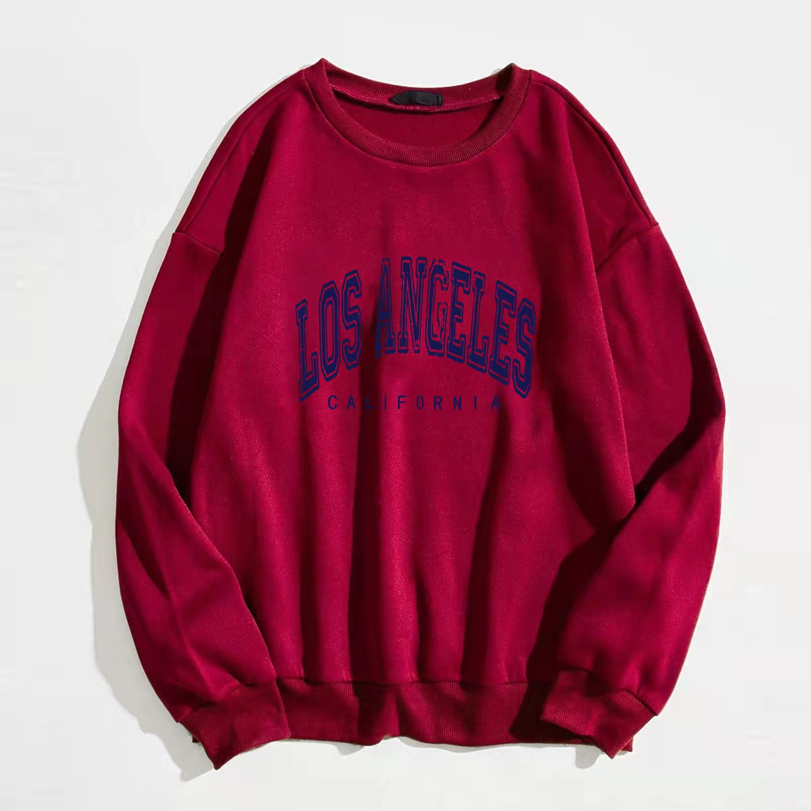 Women Sweatshirt Cotton Pullover Jumper Letter Print Loose Women Casual Versatile Round Neck