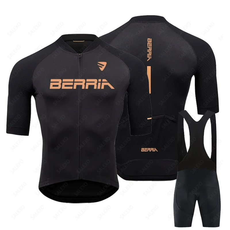 Summer BERRIA Team Cycling Jersey Set Men Racing Bicycle Clothing Suit Mountain Bike Clothes Maillot Ciclismo Hombre 241011