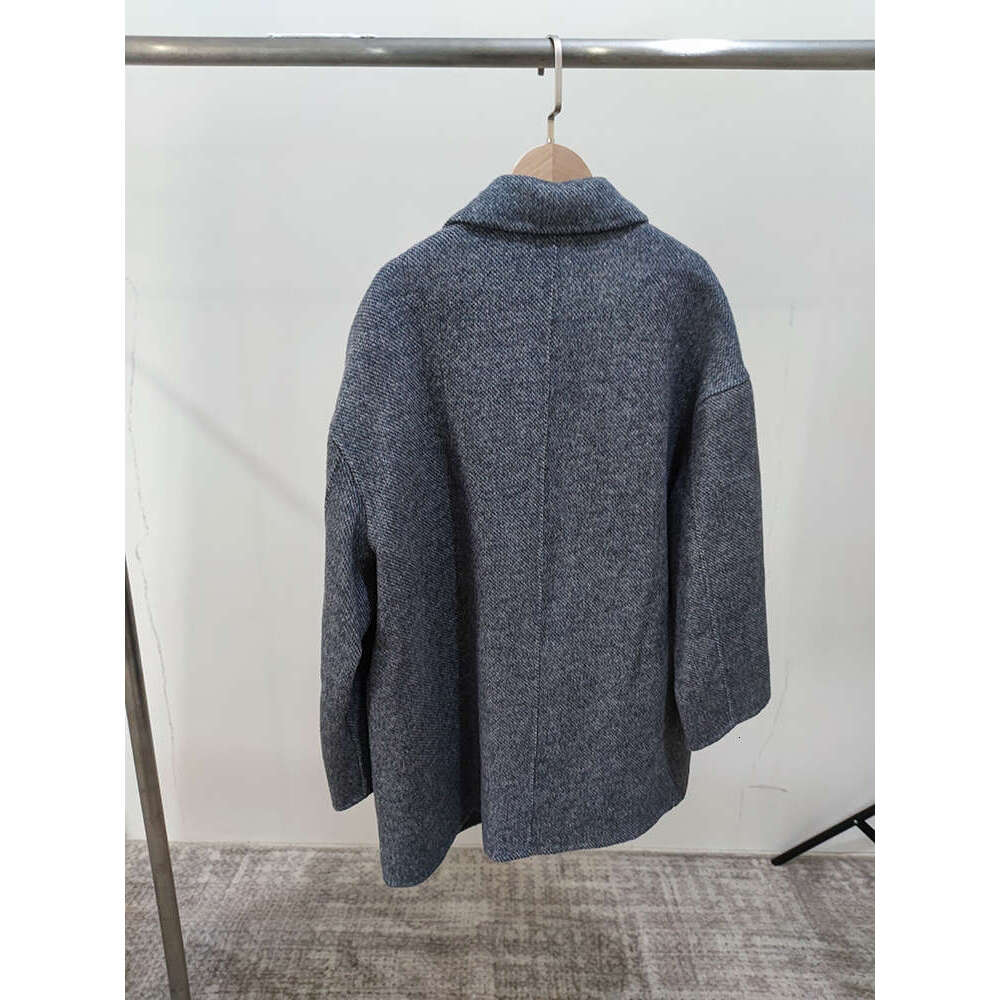 Korean Loose Long Sleeveturn-Down Collar Solid Woolen Coats Women Double-Faced Cashmere Coat Winter Autumn