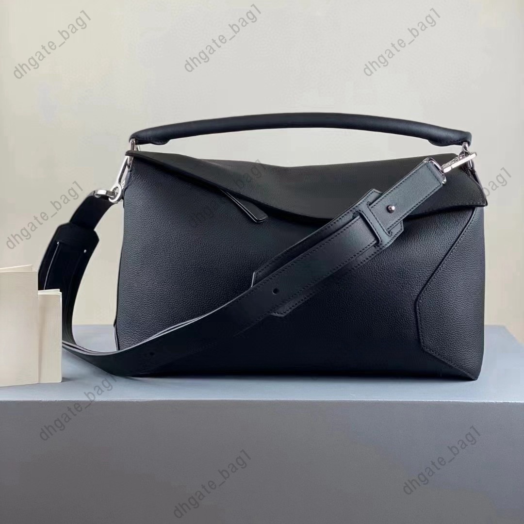 Top designer bag Mens handbags New Cowhide Large Geometry bag high-end version 1:1 genuine leather Spliced handbag Handheld Single Shoulder Crossbody bags