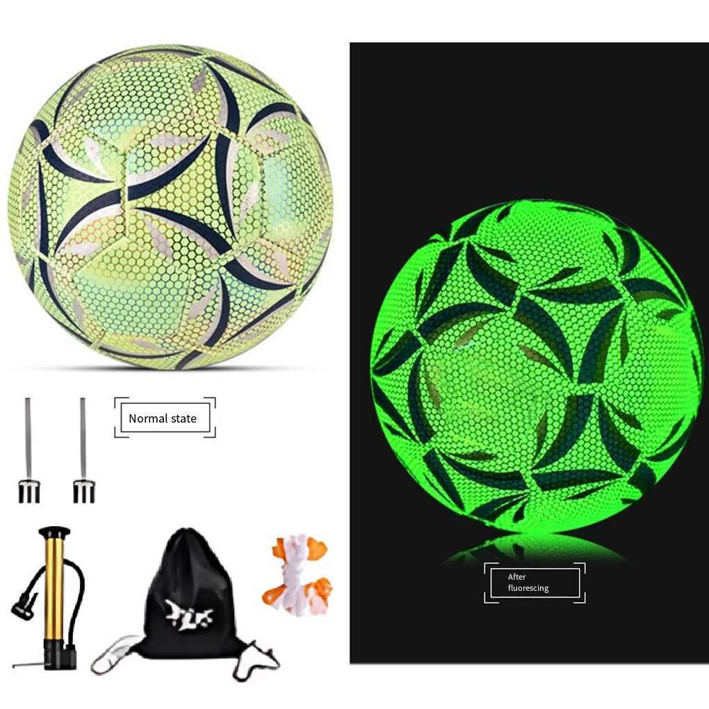 Rctive Football Soccer Ball Official training Soccer Luminous Fluorescent Cool Luminous Size 4 5 Football Futbol TopuXJ241023