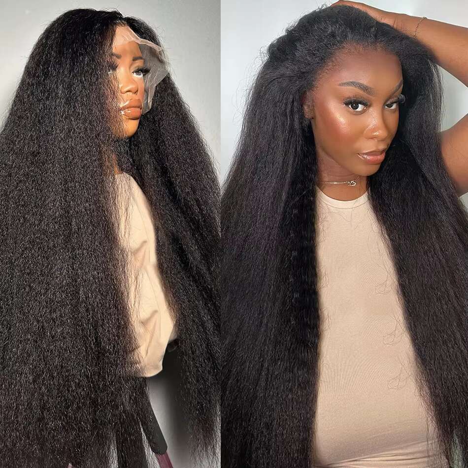 Wear And Glueless Brazilian Kinky Straight 6x4 Hd Pre Cut Lace Preplucked Human Wigs For Women Ready To Go 30 34 Inch