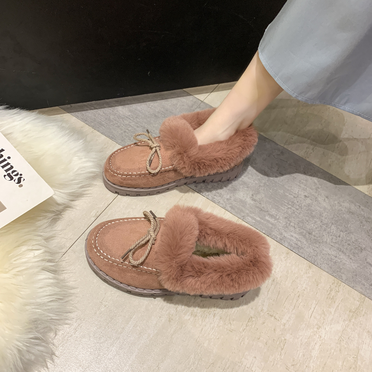 Women's Flat Round Toe Comfort Walking Shoes, Pink Black Gray Khaki 36-40