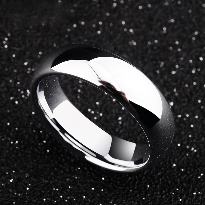 Saya men's ring silver vegan ring single tide male tungsten steel black gold tail ring closed ring female reflective male couple