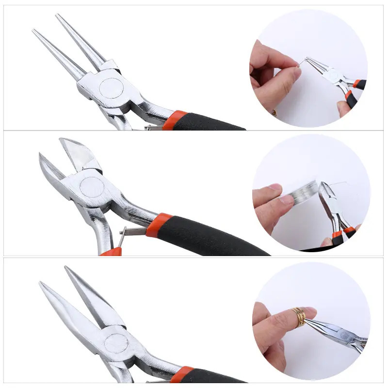 Alloy Accessories Jewelry Findings Set Copper Wire Open Jump Rings Making ToolsEarring Hook Supplies Kit 241023