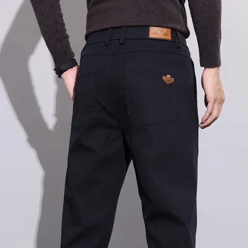 New Winter High-End Business Mens Suit Pants Autumn and Winter Slim Straight Casual Pants Versatile Fashion Trousers KoreanX241023