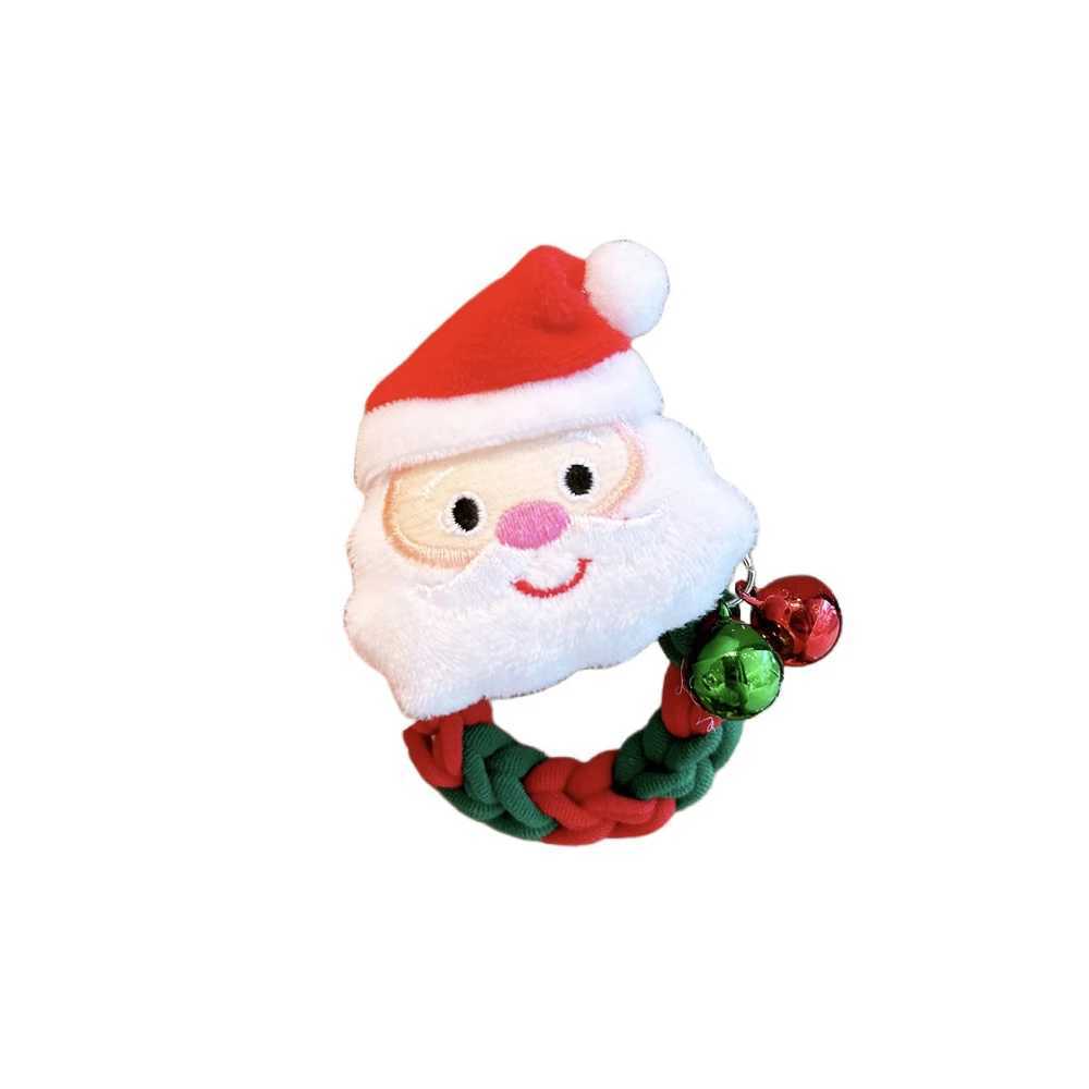 Christmas Day Hair Accessories Headstring Childrens Cute Weaving Hair Ring Girls Christmas Ball Tie Headband Rubber BandX241021