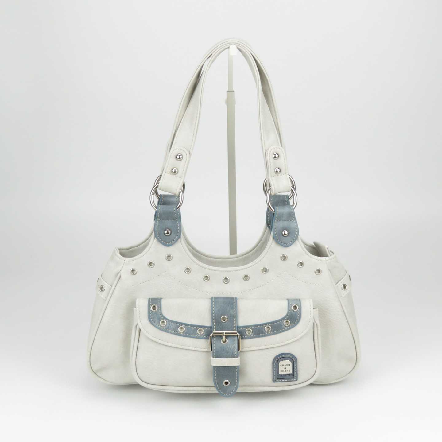 Single shoulder crossbody handbag women fashion trend blue white tote bag for girls 241015