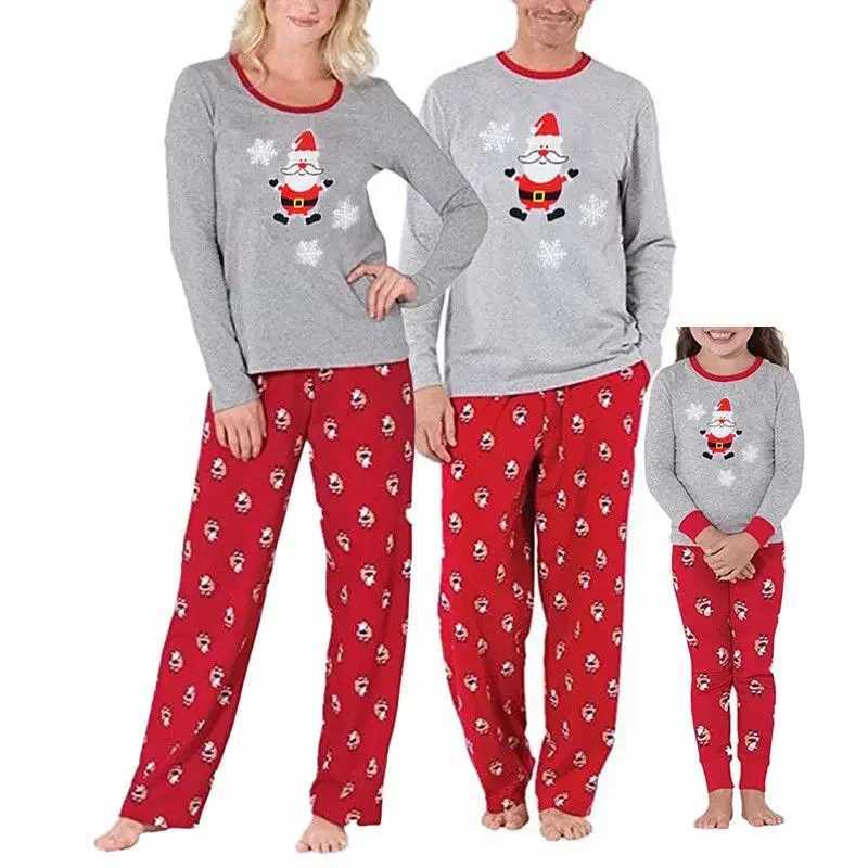 Family Matching Christmas Snowman Pajama Sets Cute Snowman Print Long Sleeve Parent-Child Outfit Home wearXJ241008