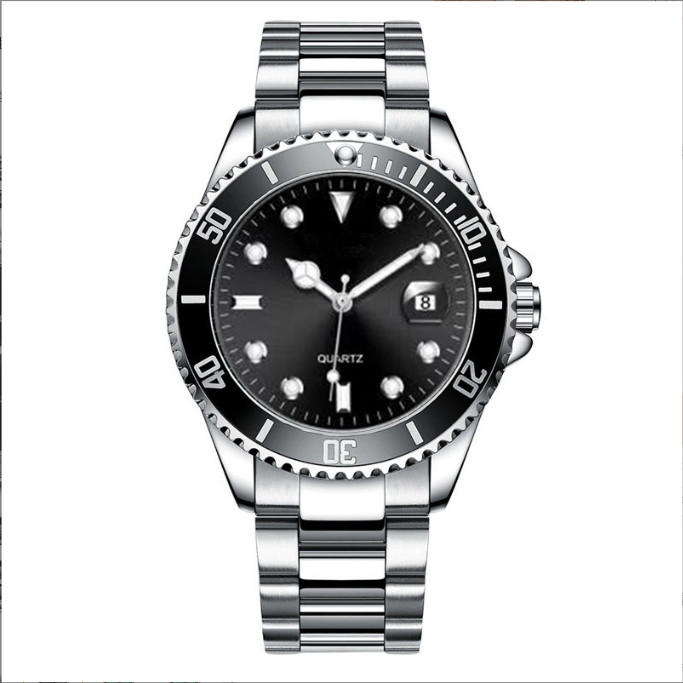 new mens watches Luxury wristwatches fashion Black Dial With Calendar Bracklet Folding Clasp Master quartz Men watch 41MM gift