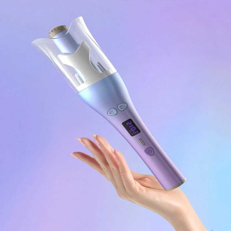 New Arrival New Automatic Clockwork Anti Clockwork Rotation LED Display Screen Temperature Adjustable Wave Curling Iron Rod Curling Machine Z241022