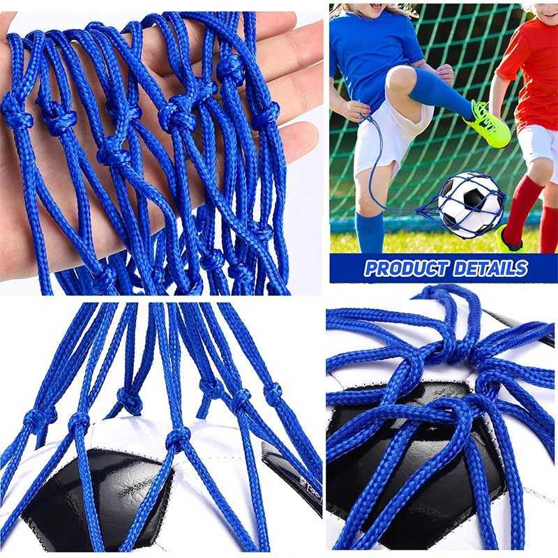 1Pc Youth Football Self Trainer Kick Net Pocket Profional Outdoor Sport Nylon Bag Basketball Soccer Ball Bag Mesh Carry BagXJ241023