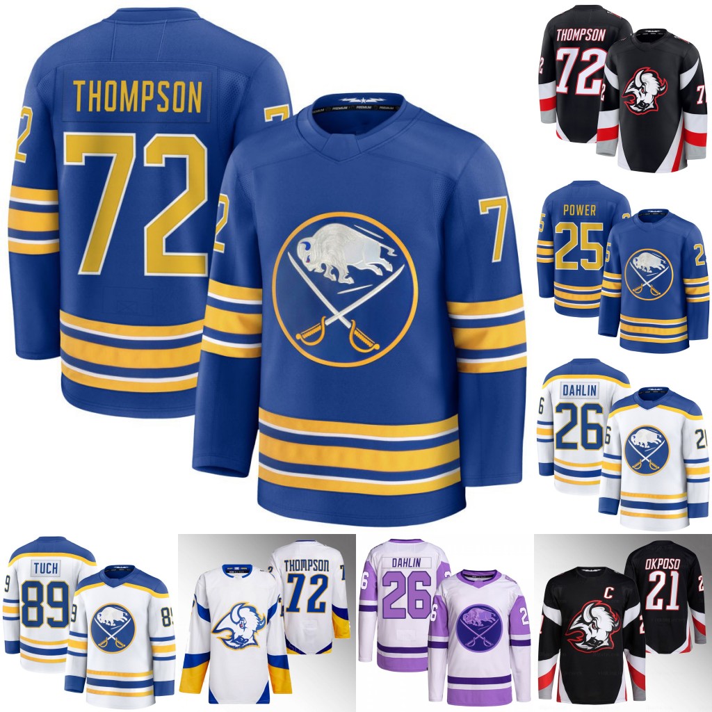Buffalo Tage Thompson Sabre 2024-25 Hockey Jerseys Zach Benson Alex Tuch Devon Levi Luukkonen Jack Quinn JJ Peterka Greenway Peyton Krebs Mittelstadt Power Jersey