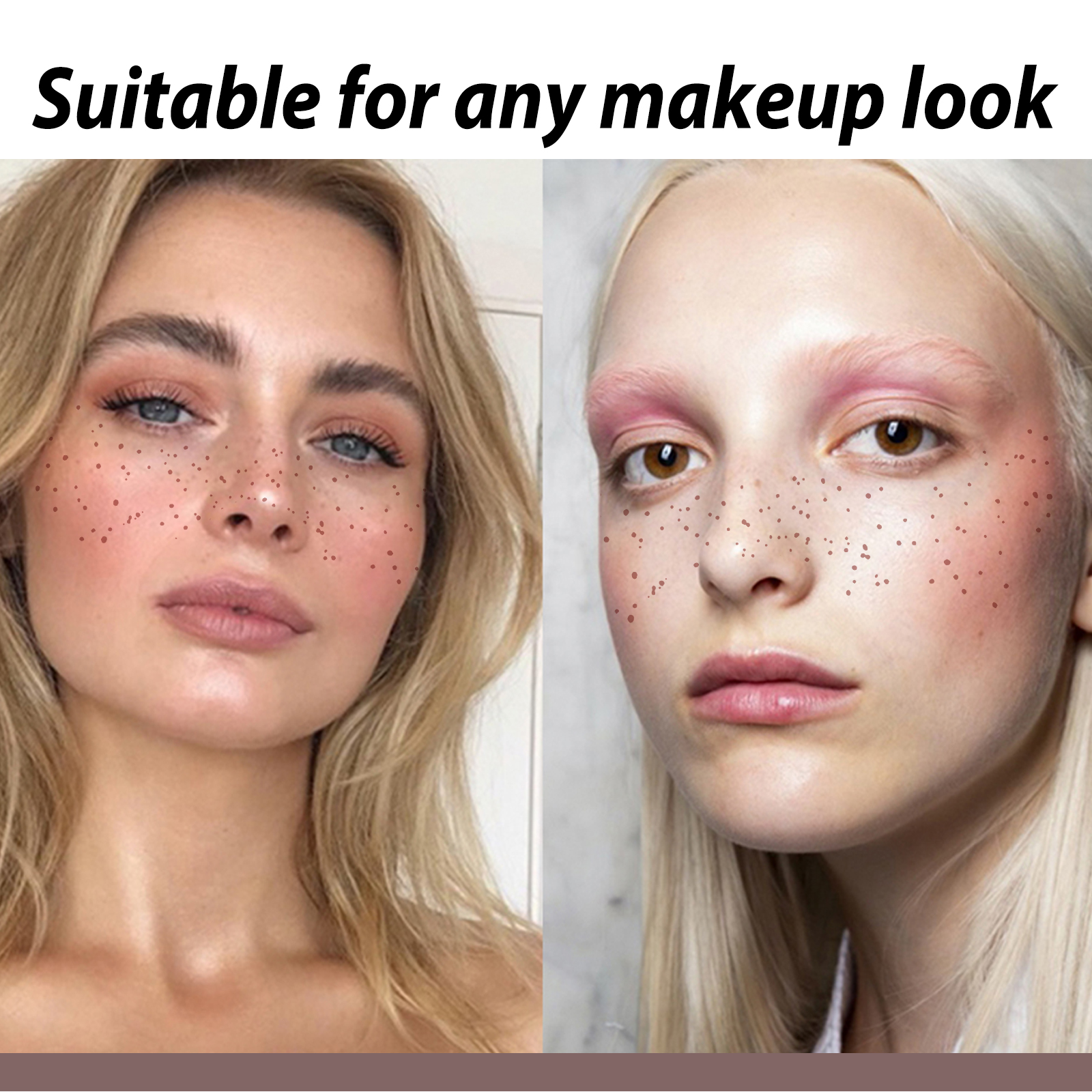 US stock EELHOE Freckle Tattoo Sticker Anti-sweat Long-lasting Makeup Party European and American Freckle Sticker Fashion Personalized Freckle Waterpr
