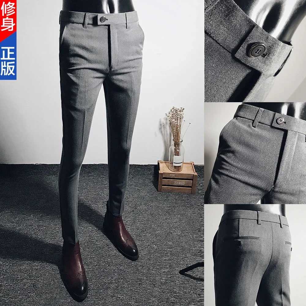 Mens Casual Stretch Pants New Slim Business Formal Office Versatile Interview For Solid Color Daily Wear Hot Selling ShortsX241023