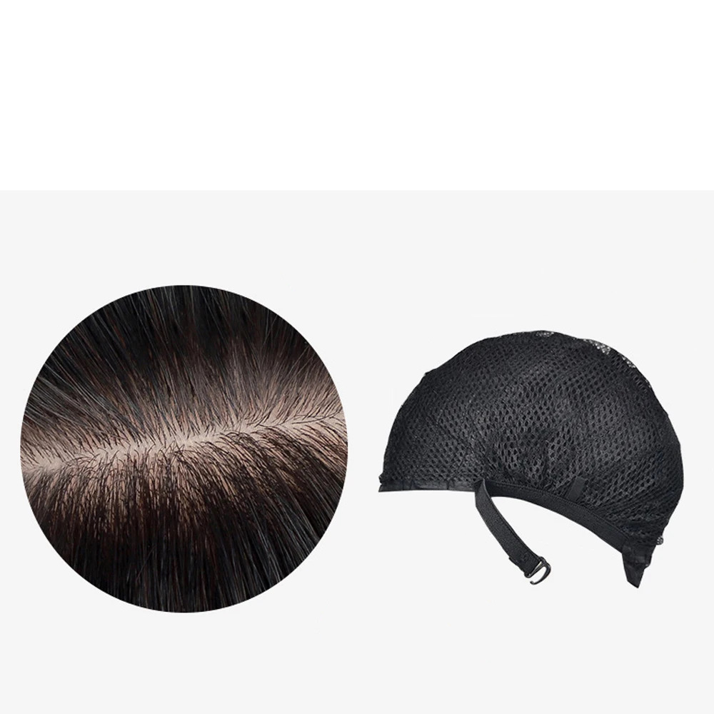 New wig European and American women's black long straight hair African medium split fiber full head wig