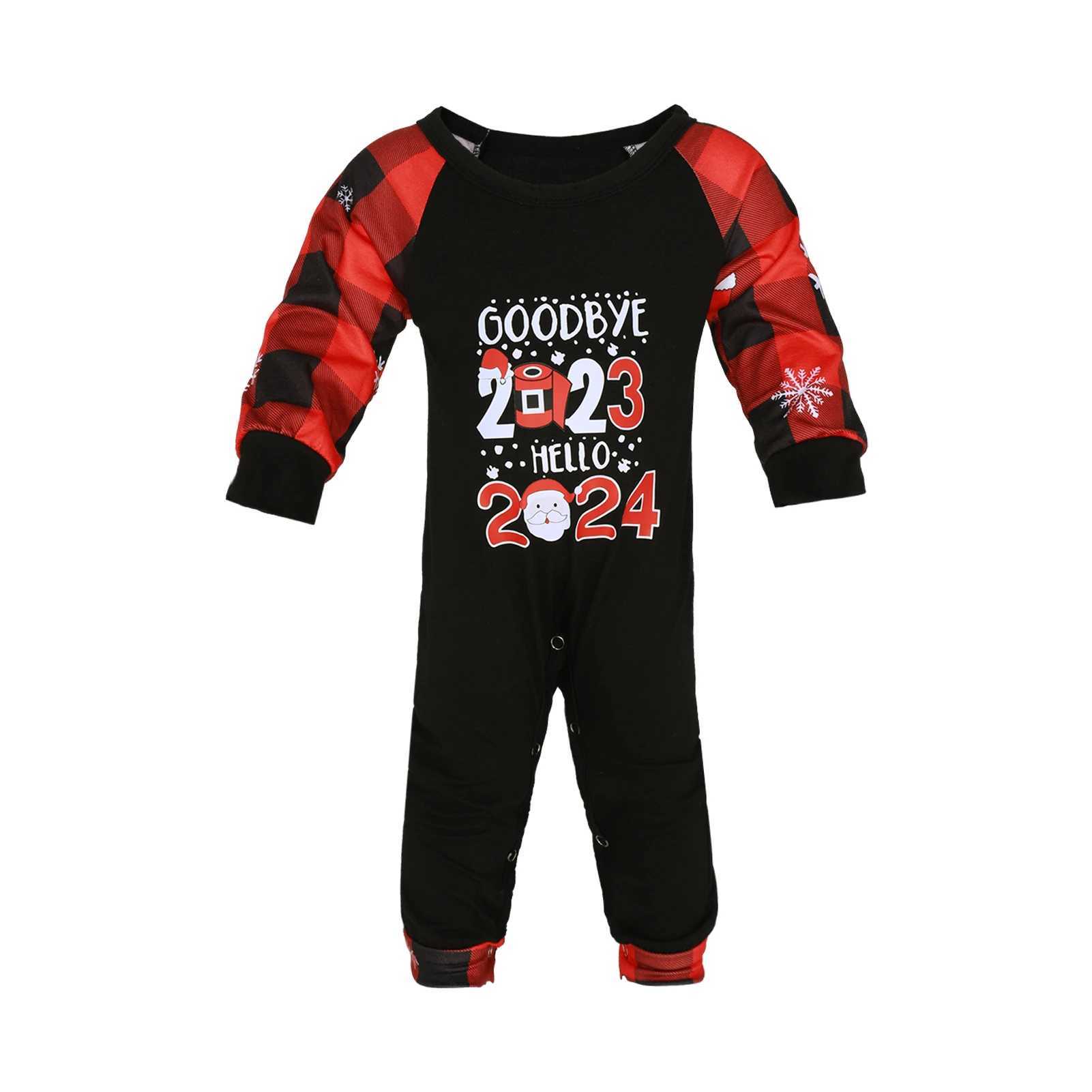 2 Piece Parent-Child Outfits Cute Christmas Family Pajamas Set Casual Red Plaid Holiday Nightwear Pjs for Baby Kids Teens AdultsXJ241008