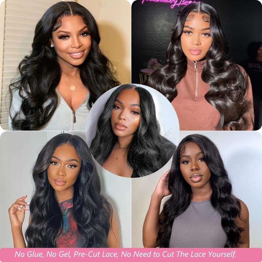 Body Wave Glueless 6x4 5x5 Closure Wig Human Ready To Wear Lace Wigs For Women 180% Density Remy Hair