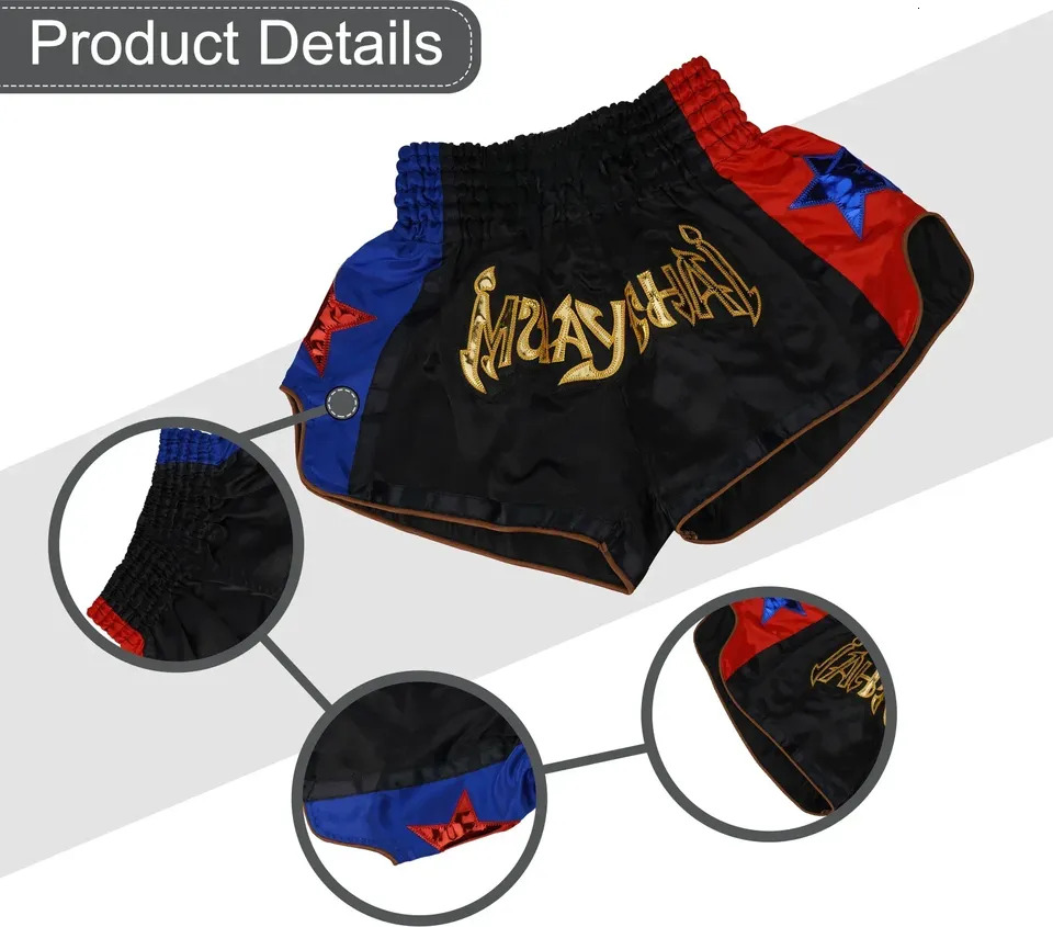 1 PC Anotherboxer-Unisex Boxing Shorts Muay Thai MMA Training Gym Fitness Pants For Adults And Kids