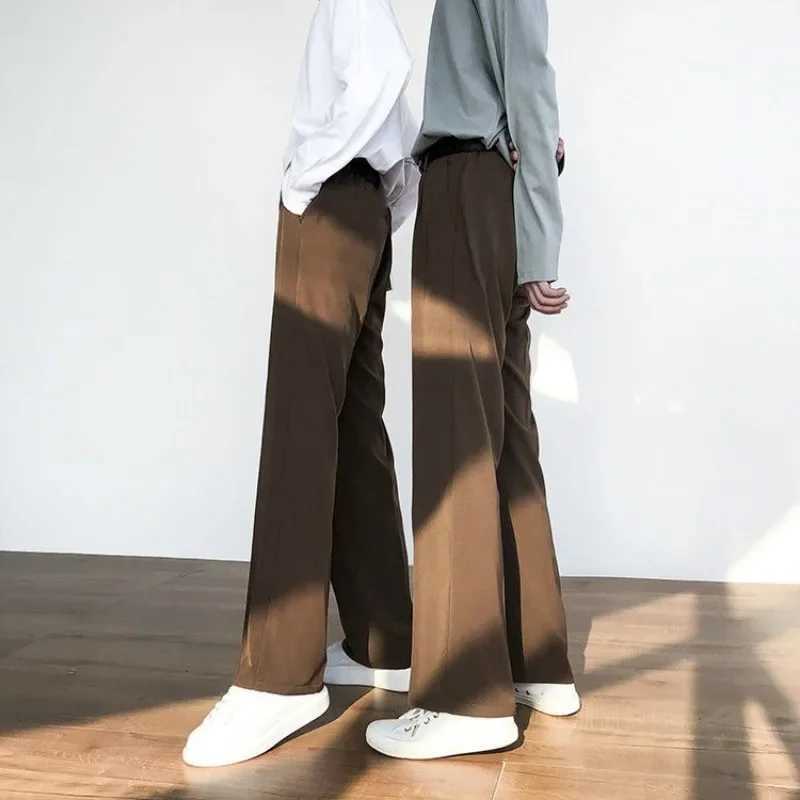 Baggy Suit Trousers Solid Color Brown Mens Summer Pants Vintage 2024 Dress Fashion Luxury High Quality New in Ele UpX241023