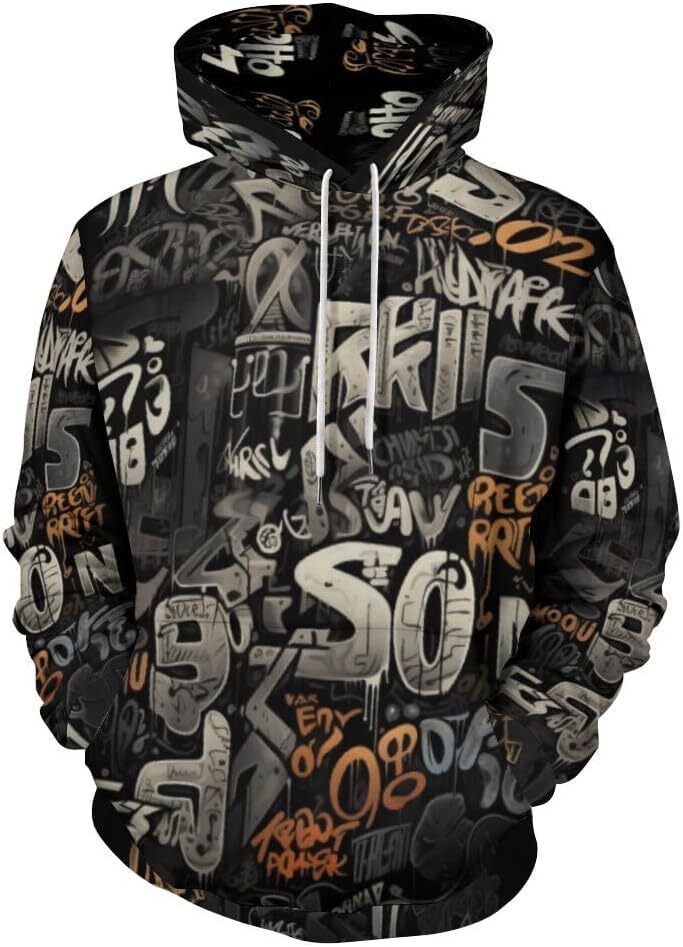 Hoodie for Mens Womens Unisex Funny Hippy Sweatshirt Hoodie 3D Printing Graffiti Hoodie Sweatshirt Mens Graphic Hoodies sweatshirt Trendy Warmth