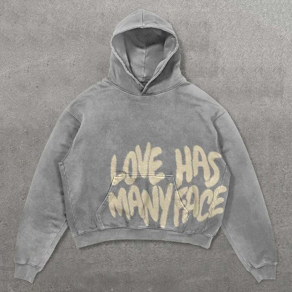 High end k Y Goth Hoodies Women Harajuku Thickened letter print Oversized Hoodie Streetwear Tops Sweatshirt grunge Clothes Men Clothing Harajuu Thicen