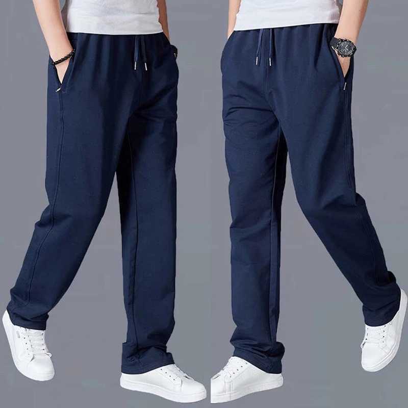 Spring Autumn Joggers Men Jogging Sweatpants Sportswear Knit Tracksuit Sports Pants Trousers Oversize Wide Leg ClothingX241023