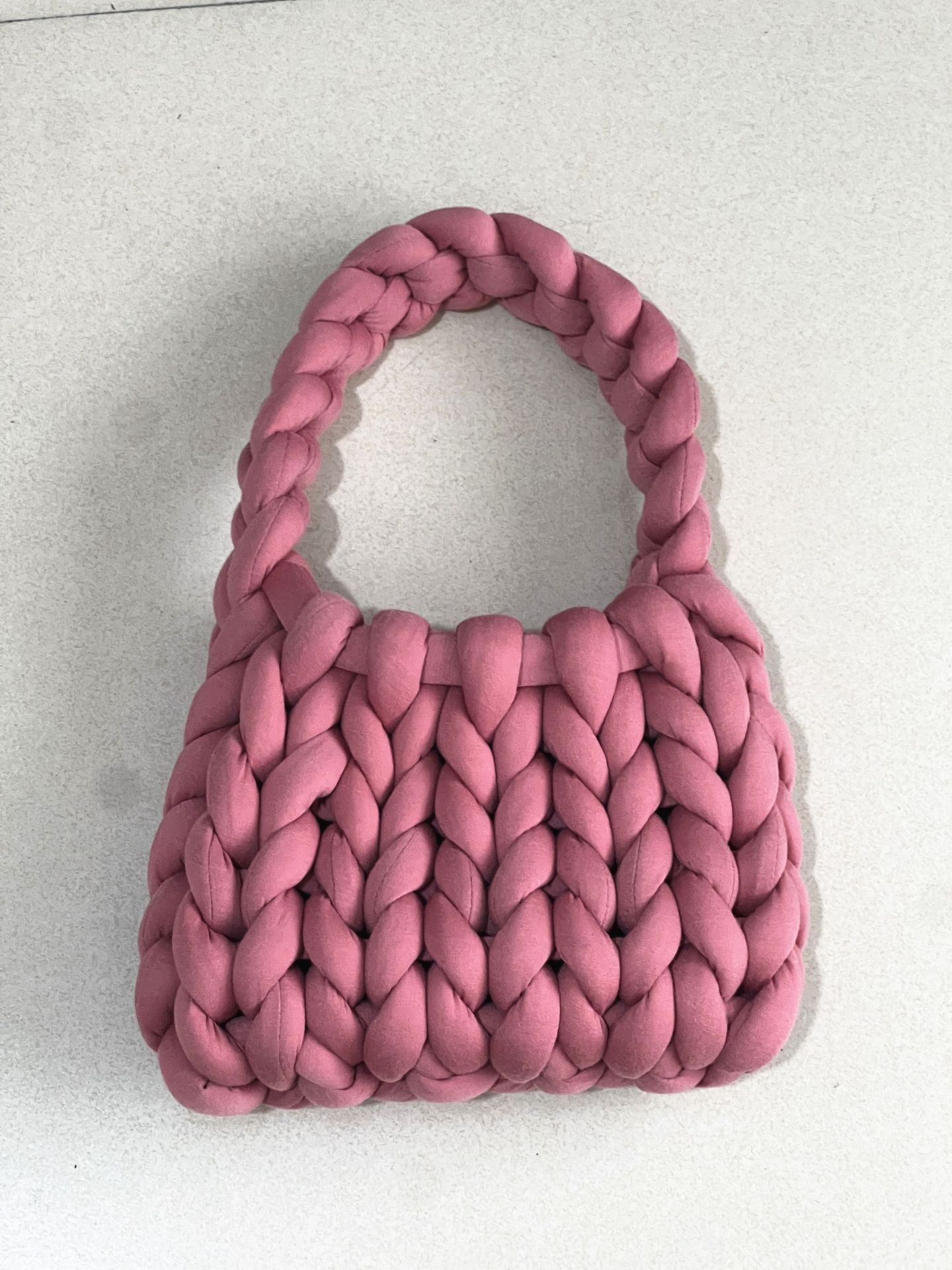 Fashionable Woven Open Handbag Solid Color Casual Bag Perfect Handle Bag Beach bag For Daily Use