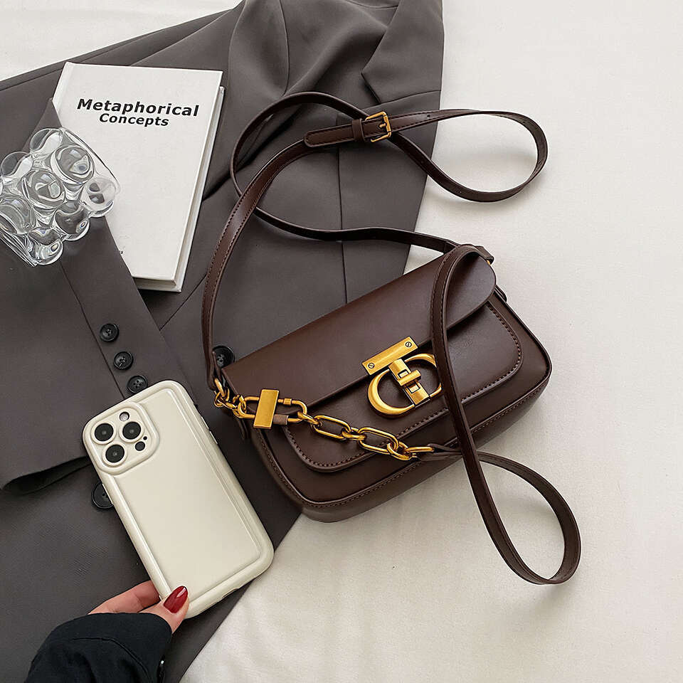 retro small Women's original fashion niche women's shoulder Senior handbag Underarm crossbody bag