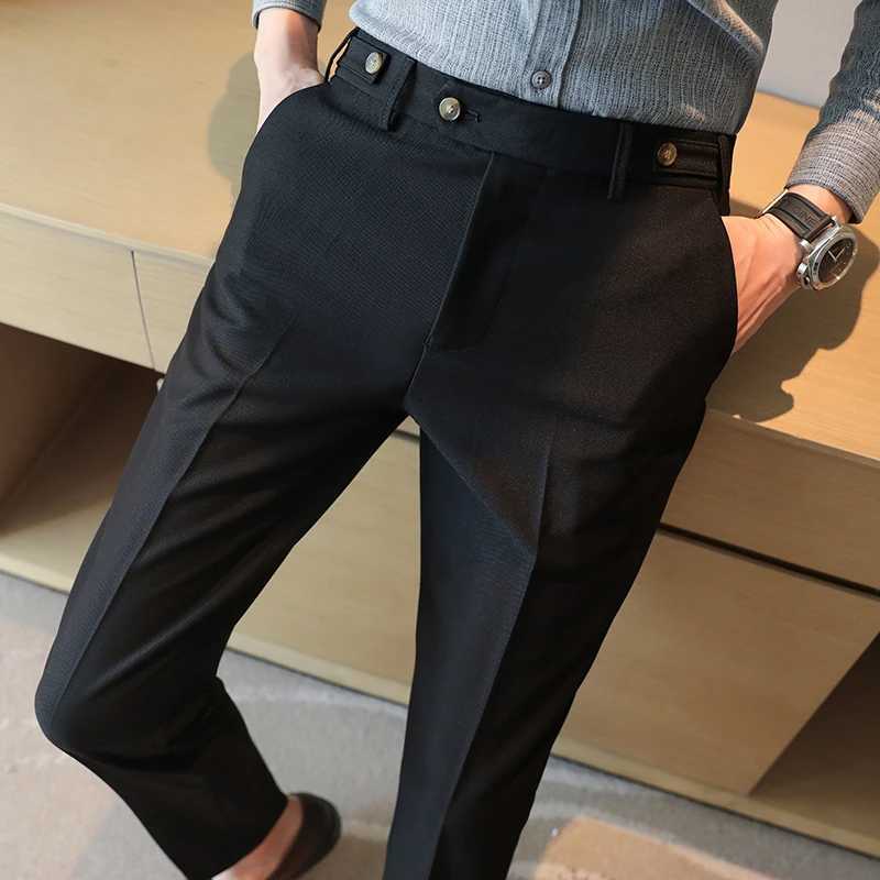 Men Formal Wear Trousers Quality Men Summer Boutique Suits Pants British Style Fabric Business Casual Suit Pants 38-28X241023