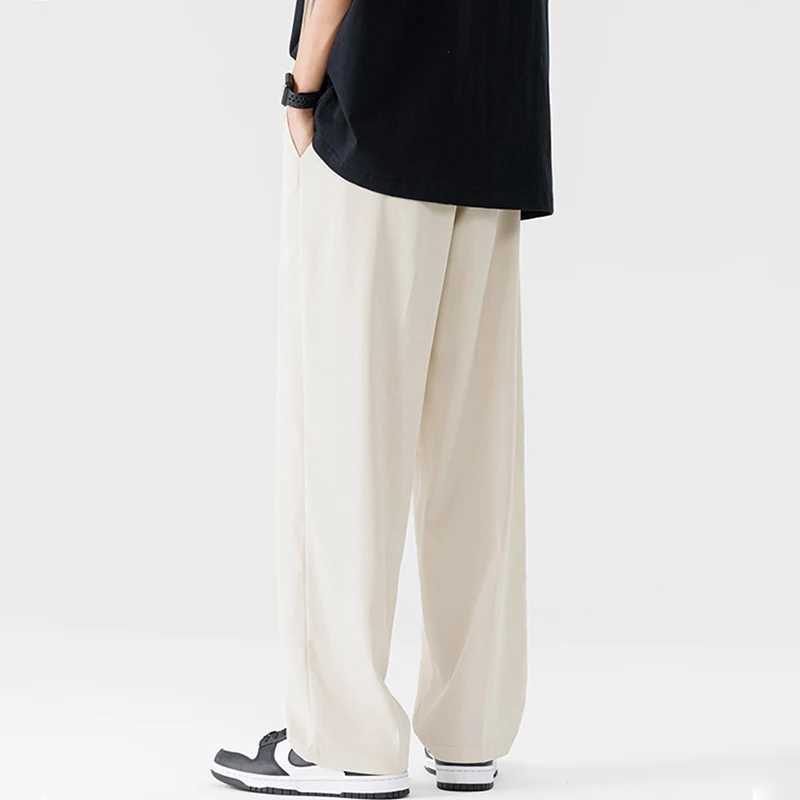2024 New Men Suit Pants Casual Pant Solid Wide Leg Business Trousers Straight Fashionable Streetwear Comfortable Fabric OversizeX241023
