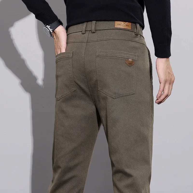 New Winter High-End Business Mens Suit Pants Autumn and Winter Slim Straight Casual Pants Versatile Fashion Trousers KoreanX241023