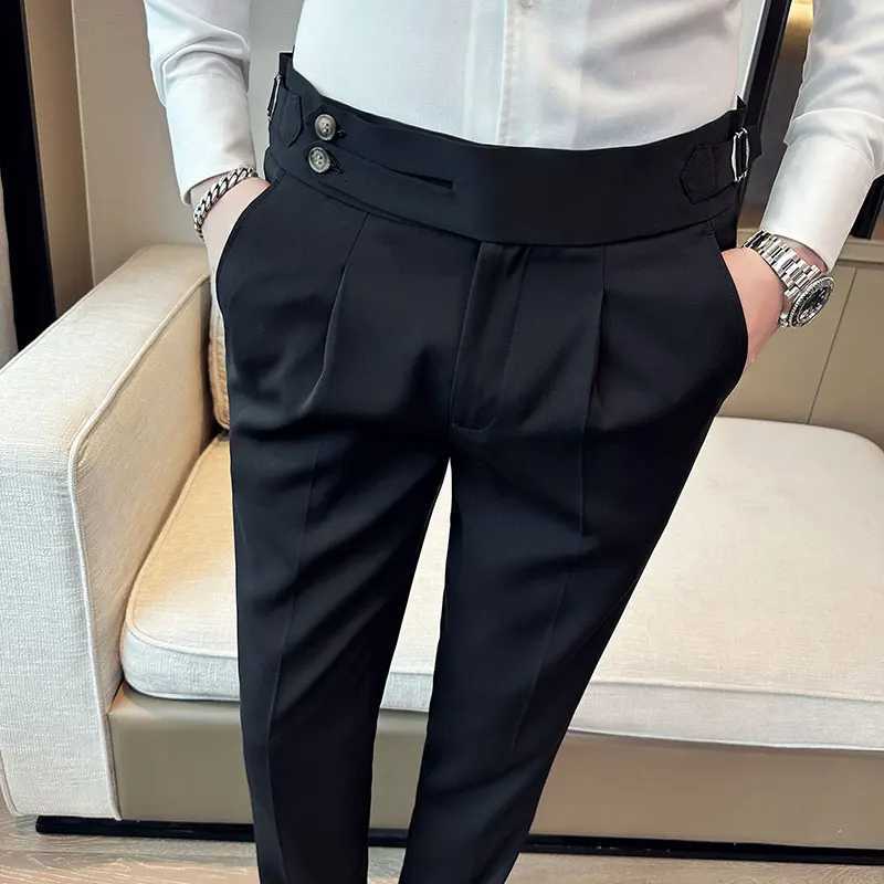 2023 Spring/Summer British Style Naples Suit Pants Men Slim Fit Casual Formal Dress Pants High Quality Business Social Suit PantX241023