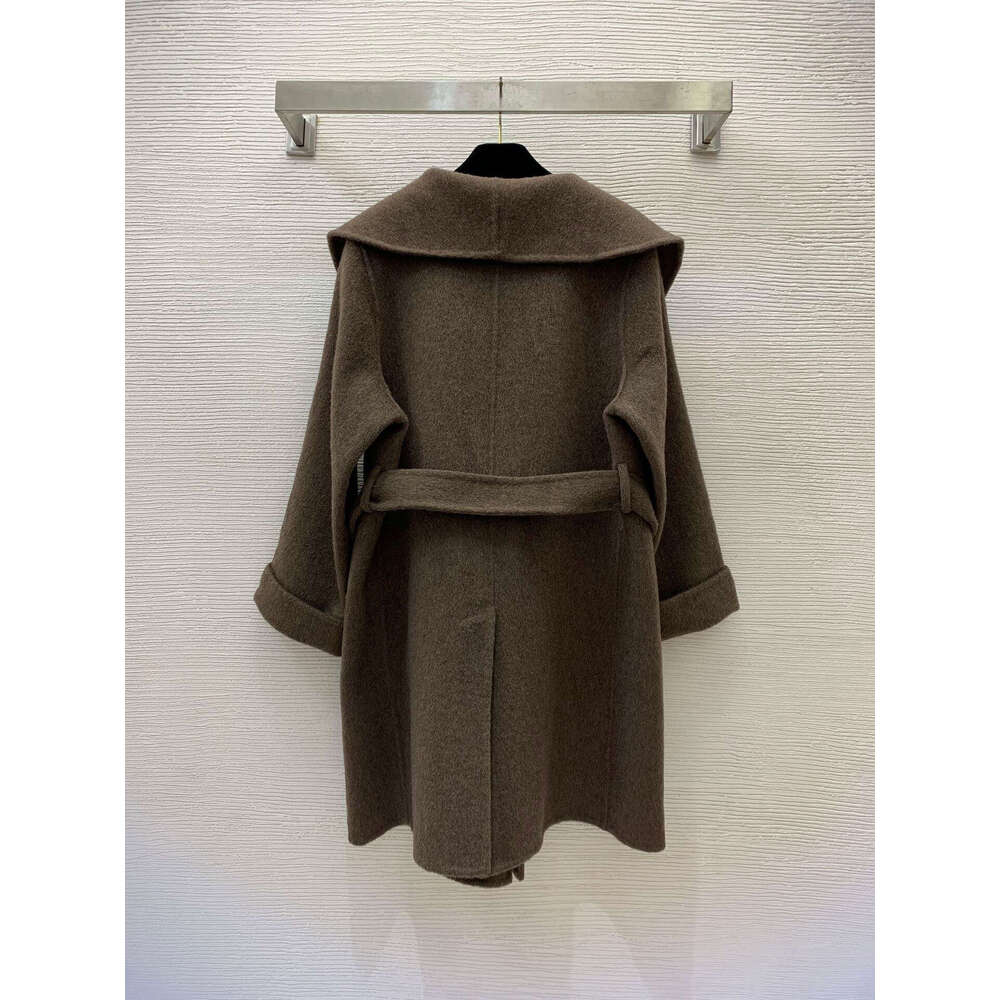 2024 New High Quality Double-Sided Cashmere Waist Slimming Sheep Wool Coat 966