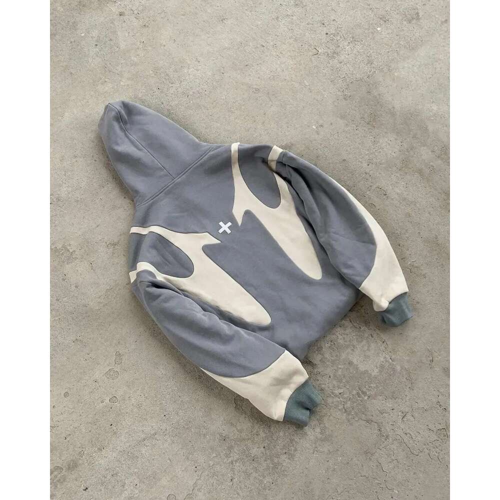 High end Y Streetwear K Hoodie New Harajuku Hip Hop Retro Patchwork Oversized Sweatshirt Mens Womens Gothic Long Sleeve Jacket