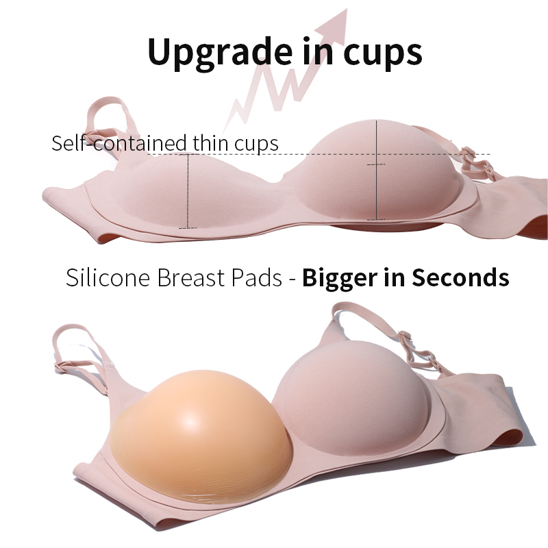 2025 New Designer Large in Silicone Chest Bag Bra trend Underwear Small to Large Pad Simulation Cartoon Chest Seamless