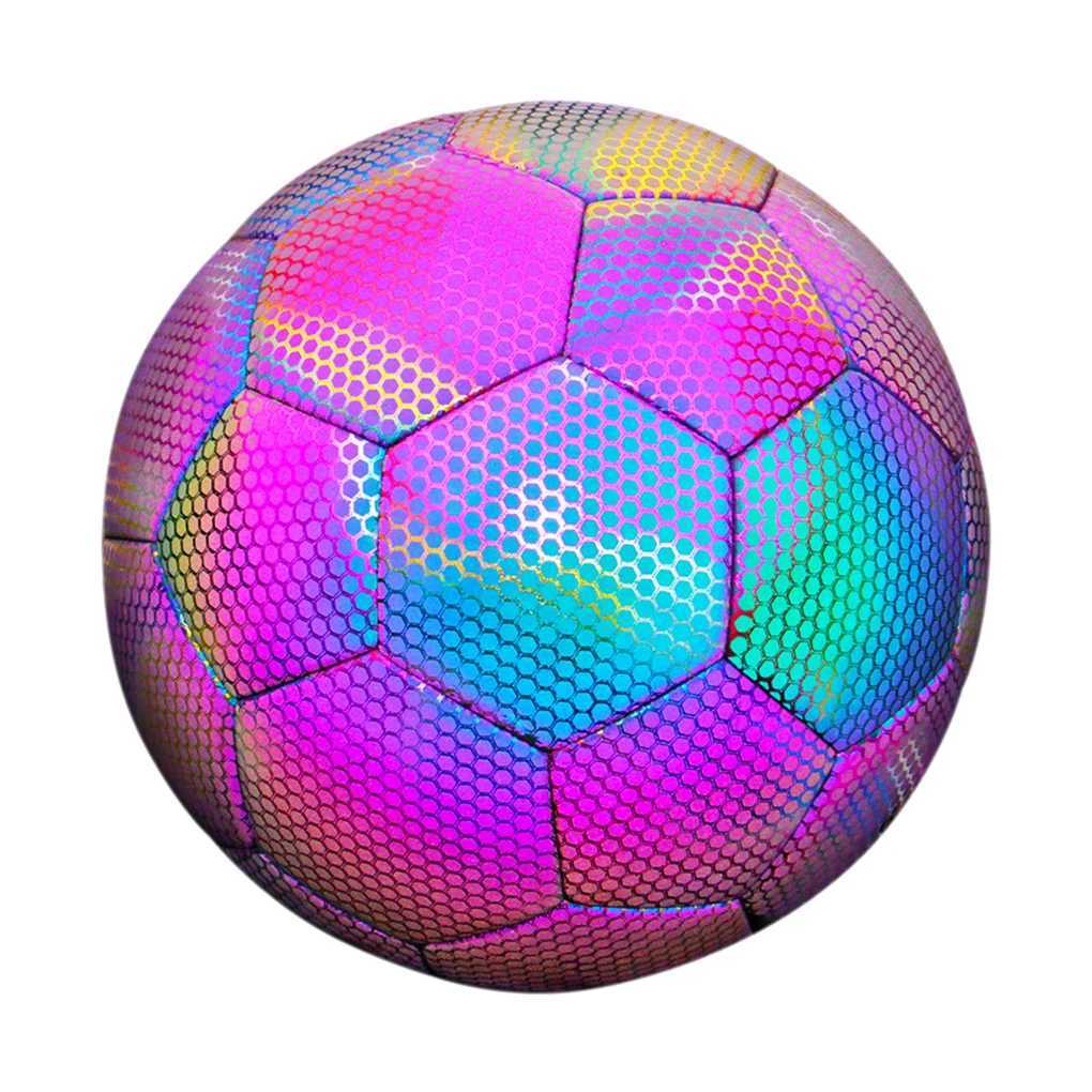 Laser Luminous Football PU Thickened 3.5mm Size 4 Size 5 Profional Competition Training Football for Children AdultsXJ241023