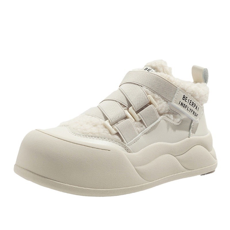 Winter New Lamb Wool High Top Warm Round Toe Casual Shoes