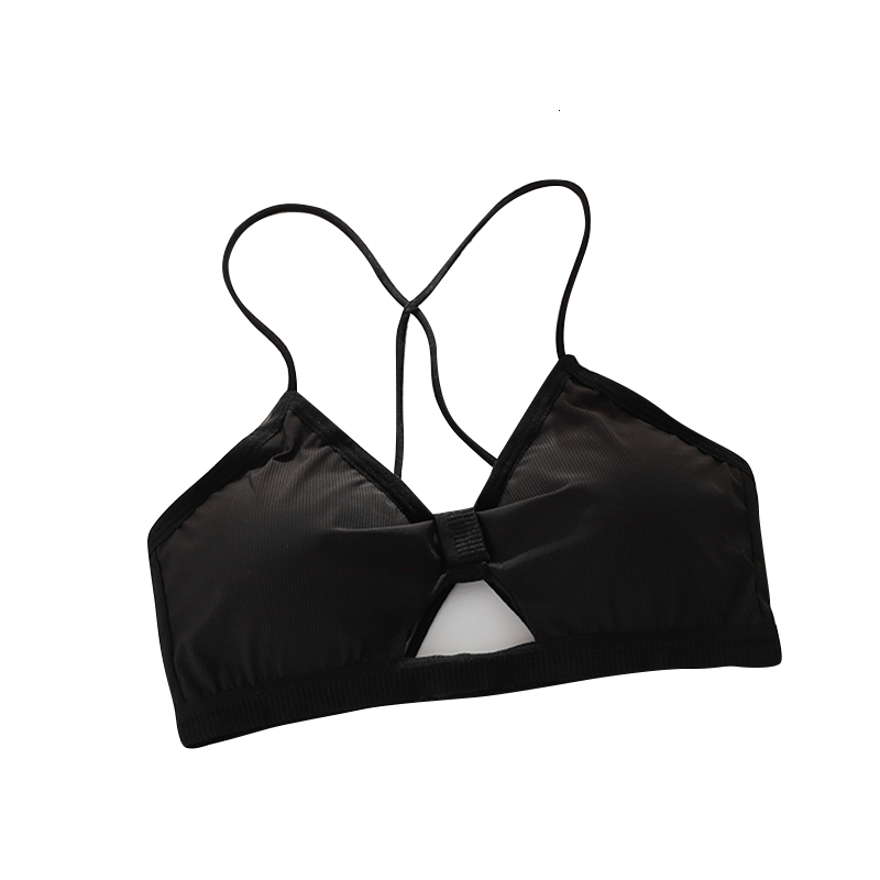 2025 New designer no steel hoop scarf bra wrapped around Tomei s back with hollow trend out chest straps small vest underwear women s shirt