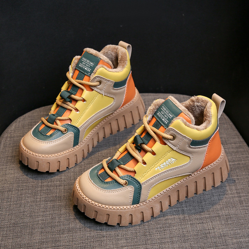 Winter Edition New High Top Casual Plush Cotton Thick Bottom Warm Women's Shoes