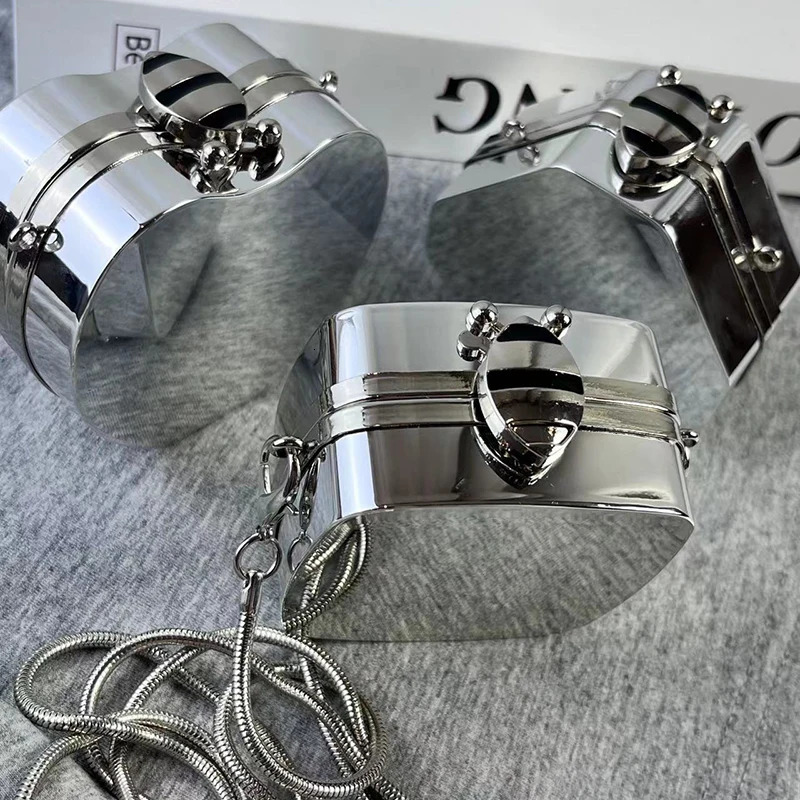 Womens mini smooth acrylic round small bag fashionable mini square bag single shoulder cross body coin purse small headphone bag 241023