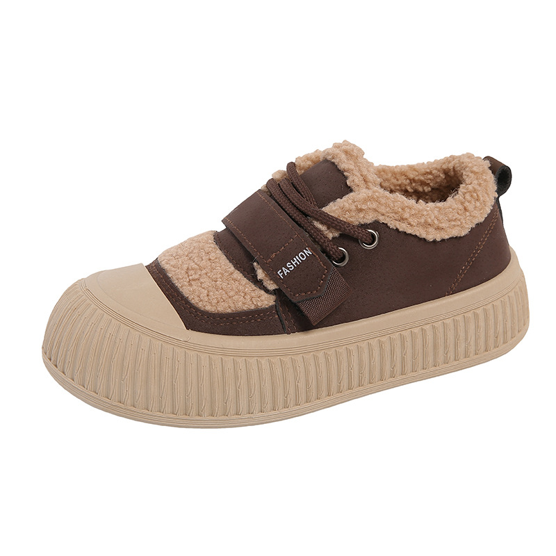 Women's Autumn Winter Lamb Wool Plush Warm Cotton Shoes