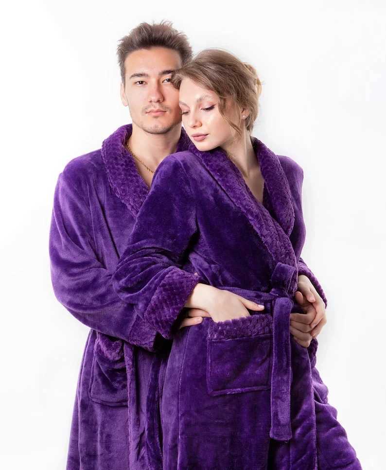 Personalized Plush Robe Customized Fathers Day Gift Wedding Gift Adult Womens Pajamas Mom Micro Fce Spa Bath Robe W241023