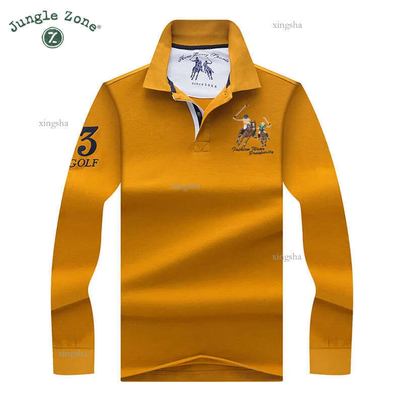 POLO Shirts winter men's Long sleeve polo shirt High Quality Solid color Men Polos 3D Embroidery Poloshirt 8 colors 210308