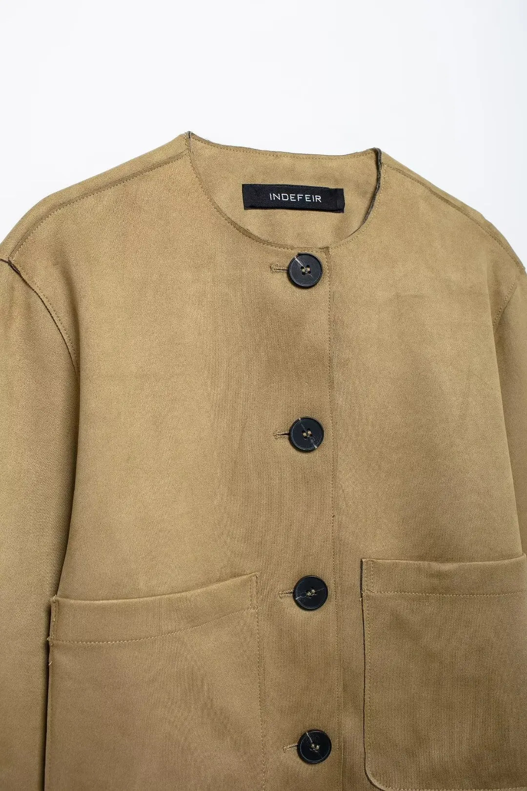 TRAF Suede Jacket Womens Autumn Button Jacket Womens Long Sleeve Oversized Jacket Womens Street Clothing Casual Coat Womens 241023