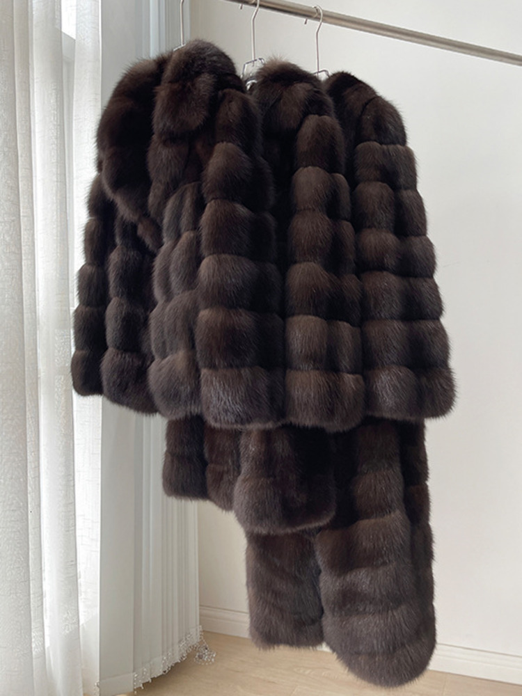 DEAT Fashion Women's Faux Fur Coat V-Neck Long Sleeves No Placket Thickening Warm Pockets Overcoat Winter 2024 New Tide 7Ab2642