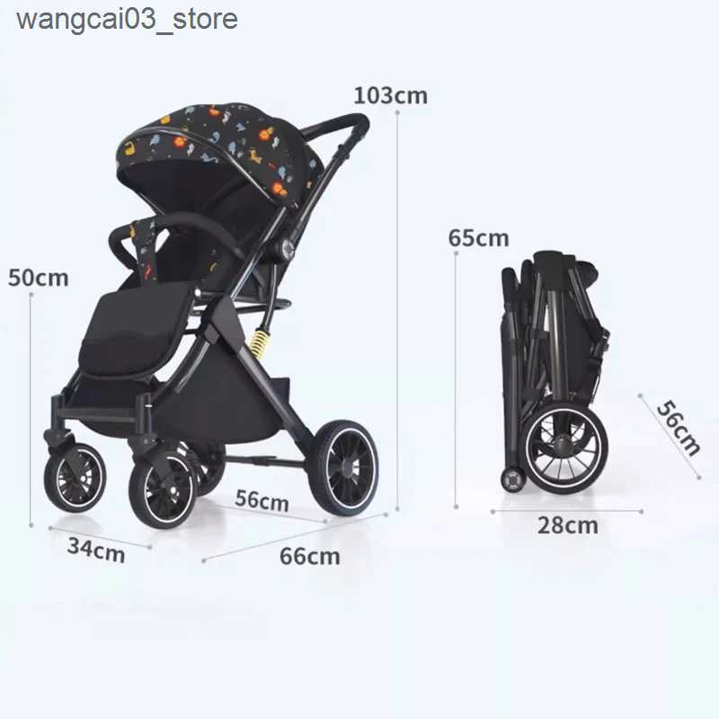 Strollers# Two-way Lightweight baby stroller can sit or lie down Baby Travel walking Car Folding 0-4 Years Old Newborn Child Stroller L240910